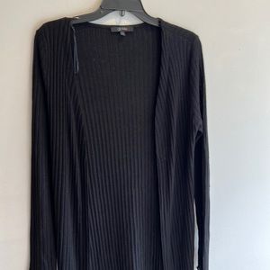 Long Black ribbed cardigan